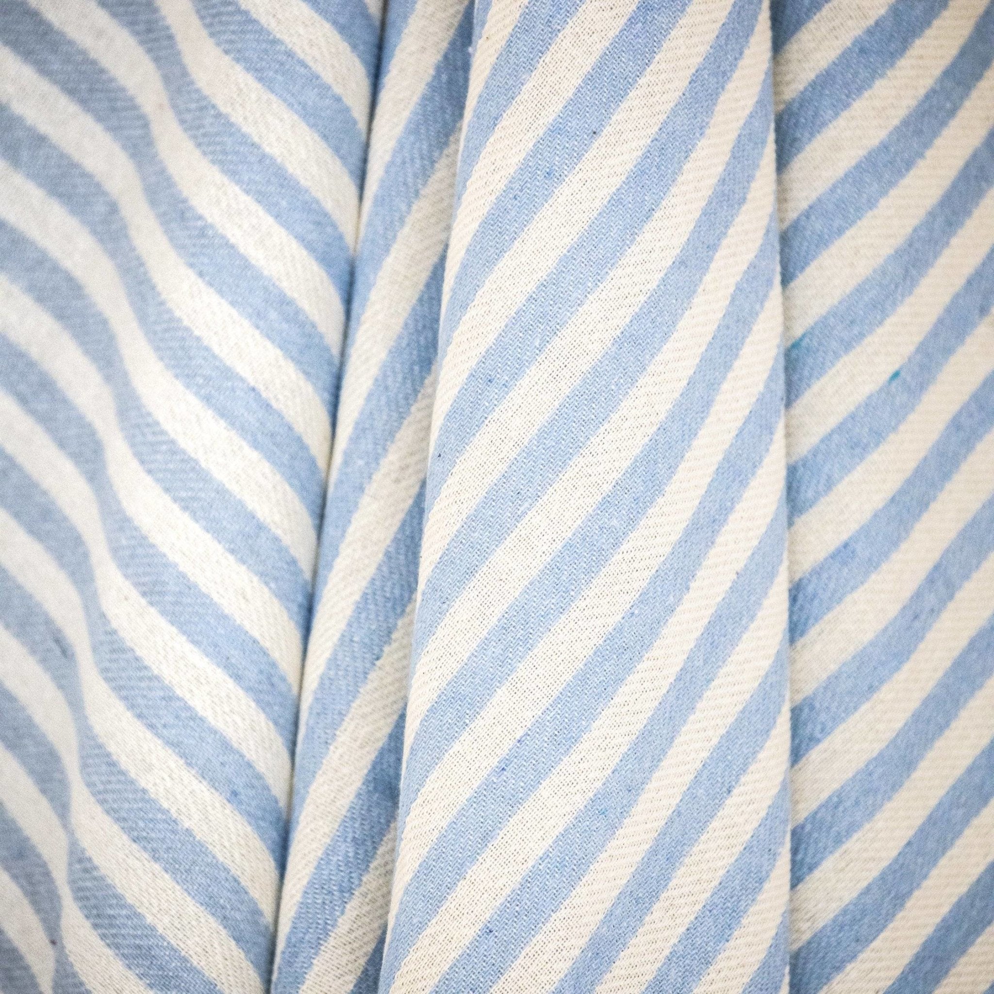 Pashtemal - Striped in Baby Blue - Near East Imports