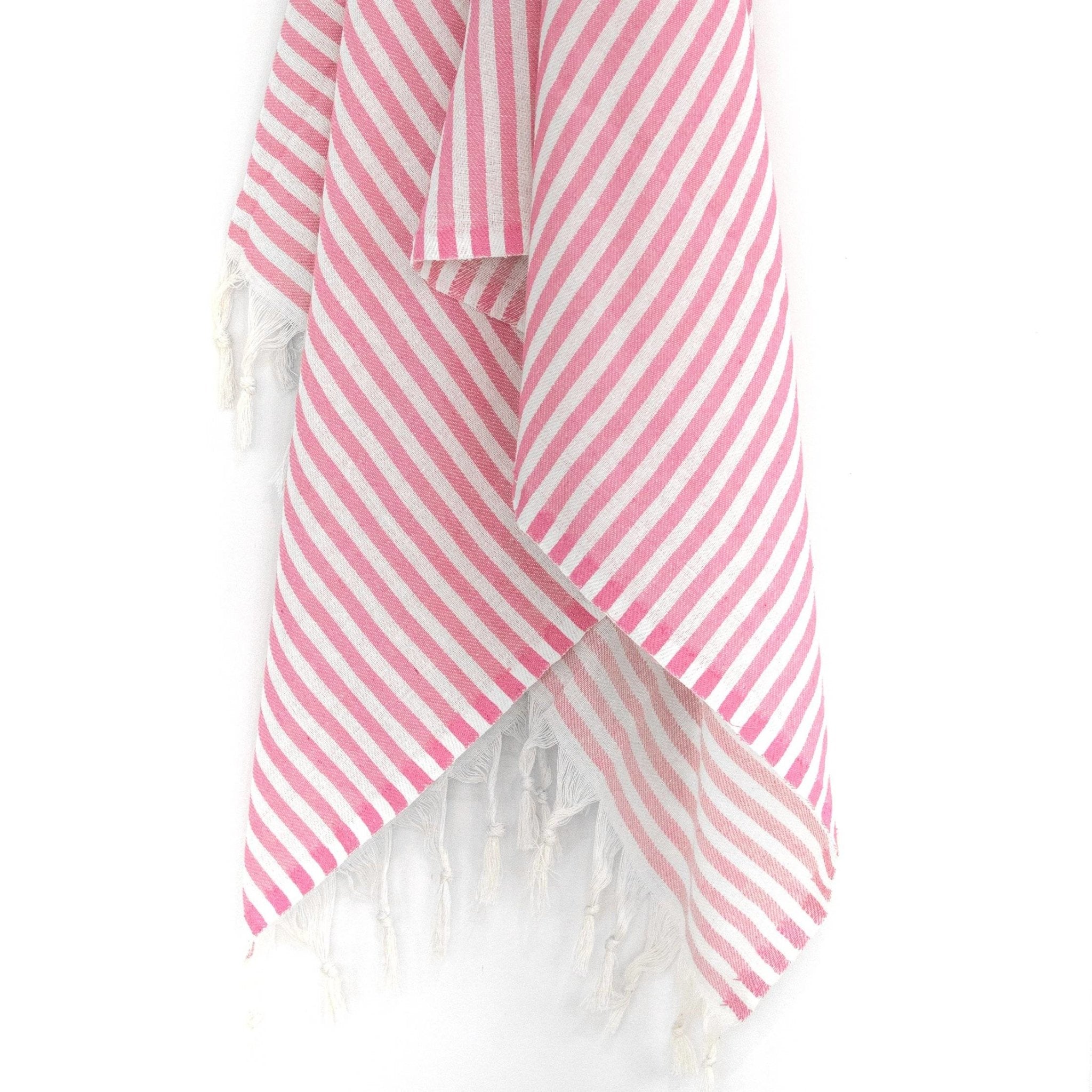 Pashtemal - Striped in Candy Pink - Near East Imports