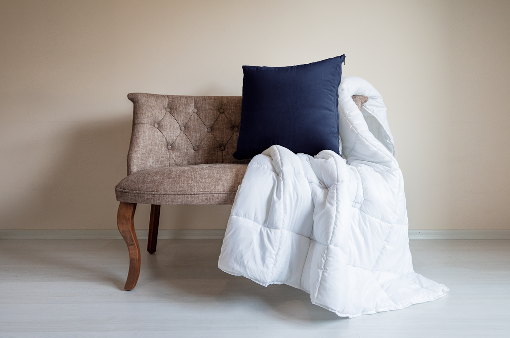 Midnight Blue "Cushion Quilt" Pillow + Comforter 2-in-1 - Cushion Quilts