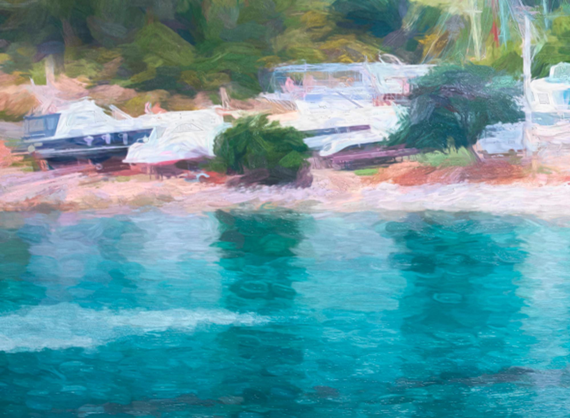 Shipyard Canvas Print (Frame not Included)