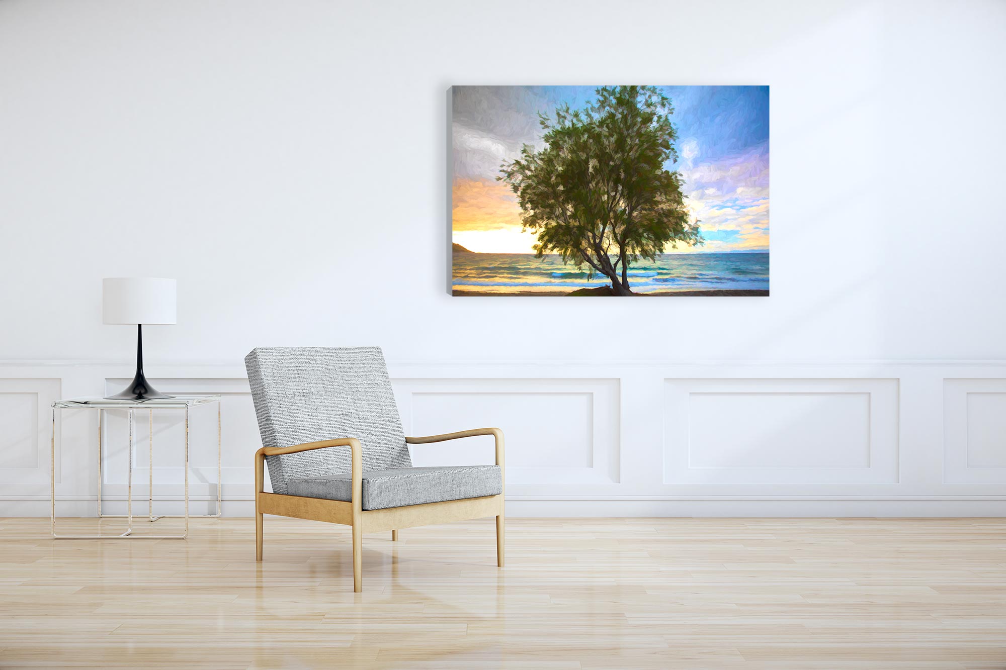 Willow by the Sea Canvas Print (Frame not Included)