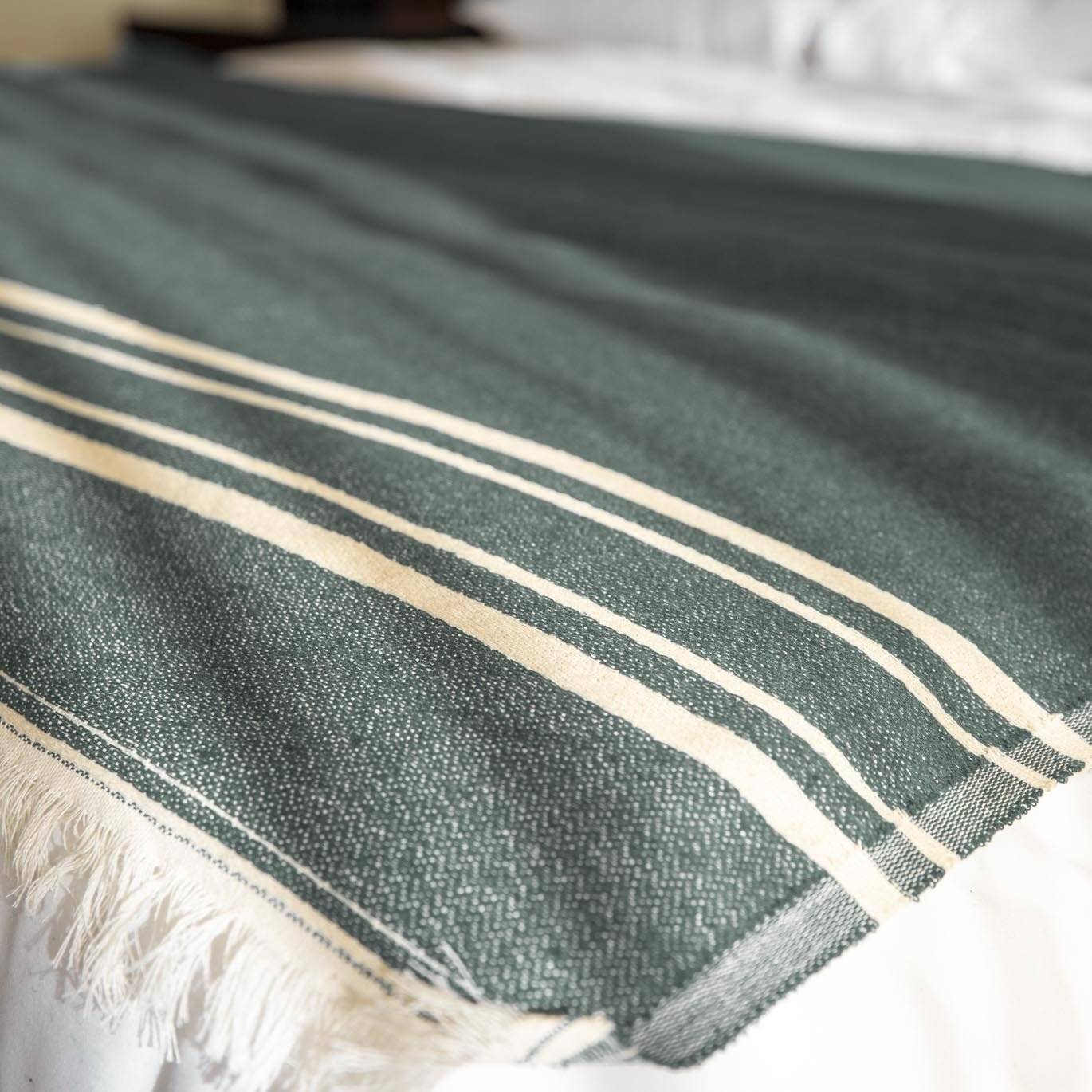 Bedspread in Moss Green - Near East Imports