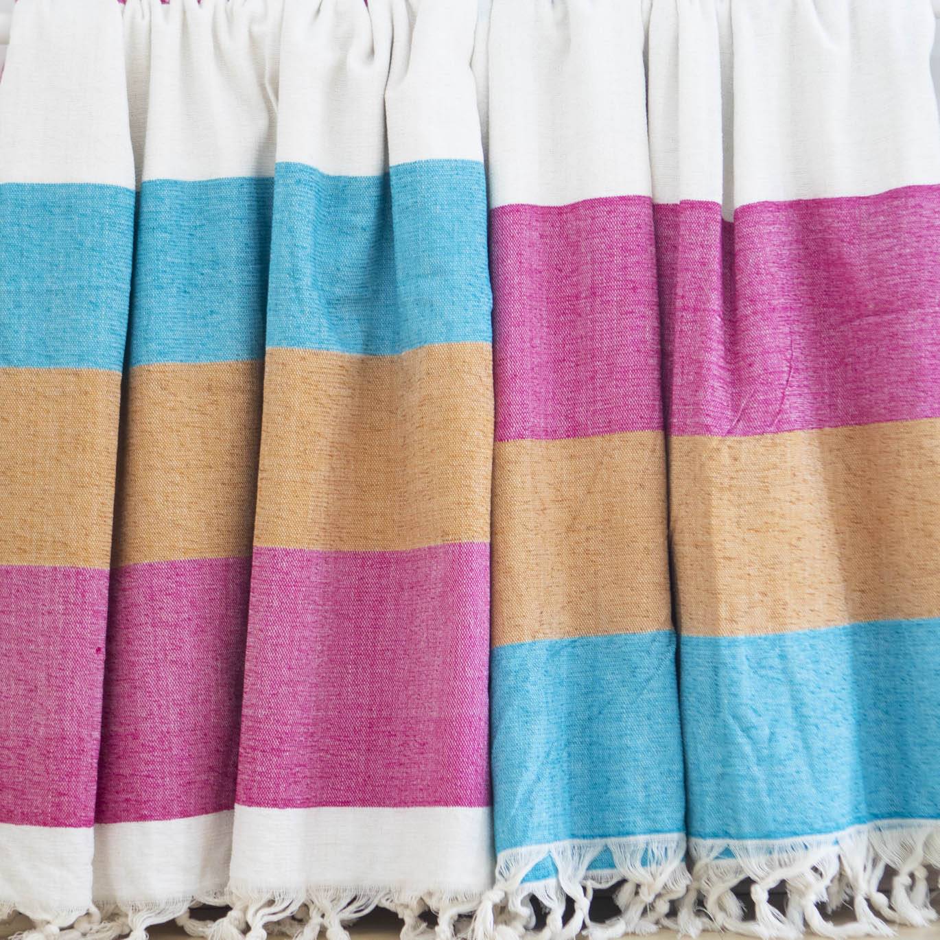 Hand-Woven Blanket - Beach Blanket - Near East Imports