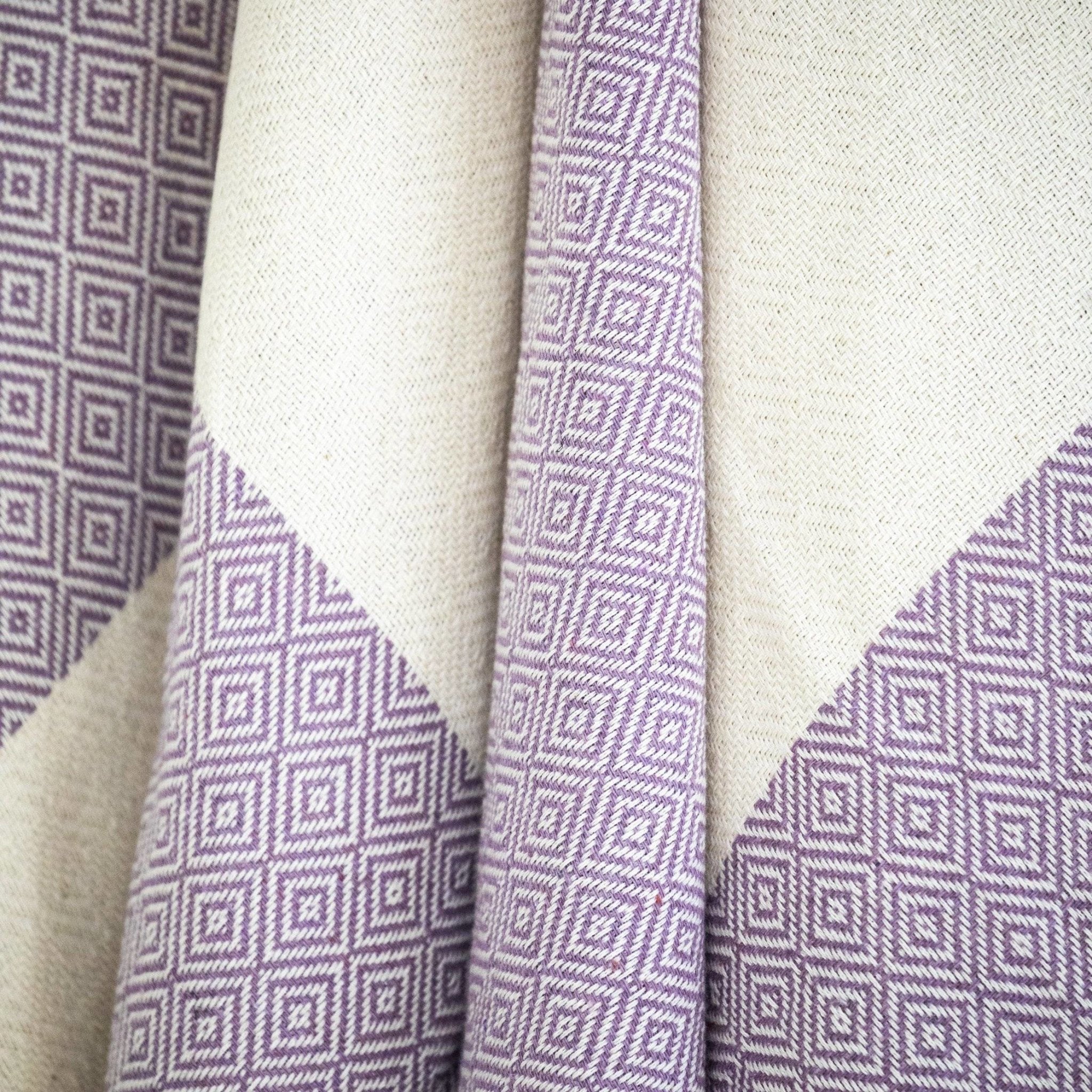 Pashtemal - Diamond Pattern In Lavender - Near East Imports