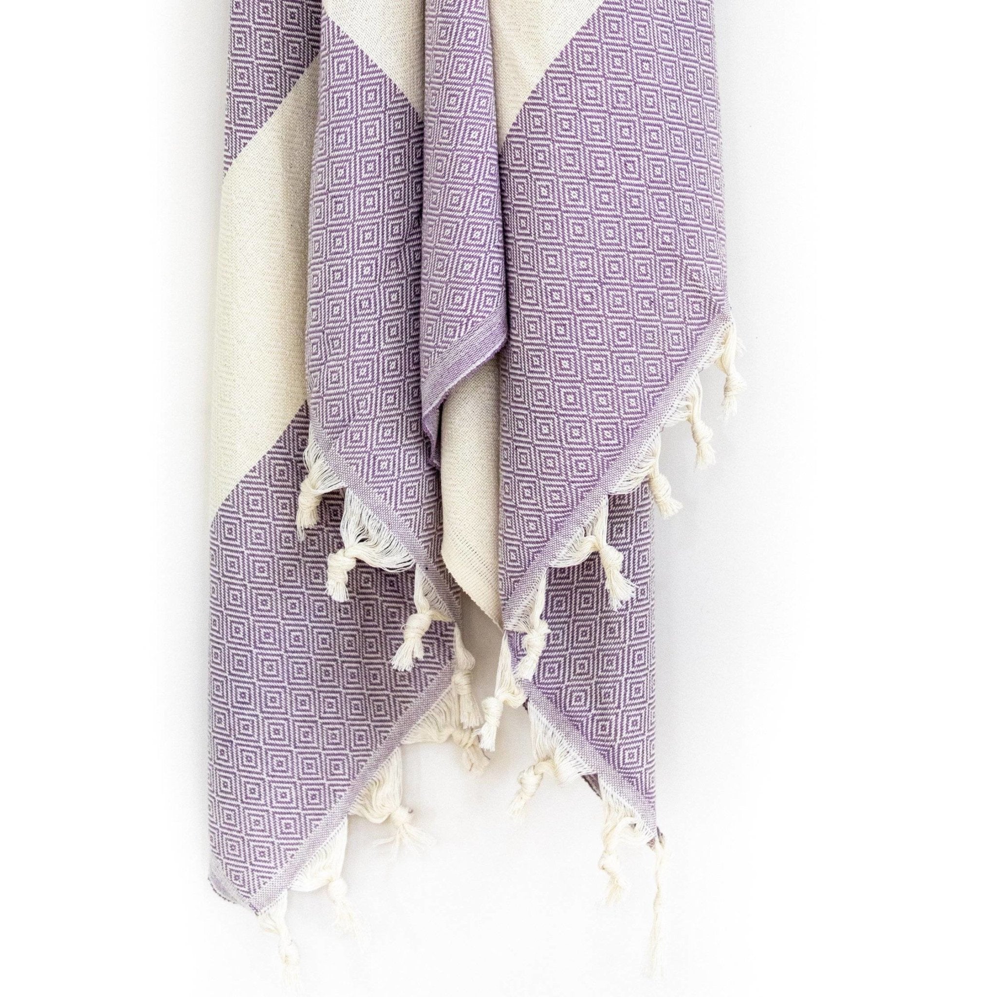 Pashtemal - Diamond Pattern In Lavender - Near East Imports