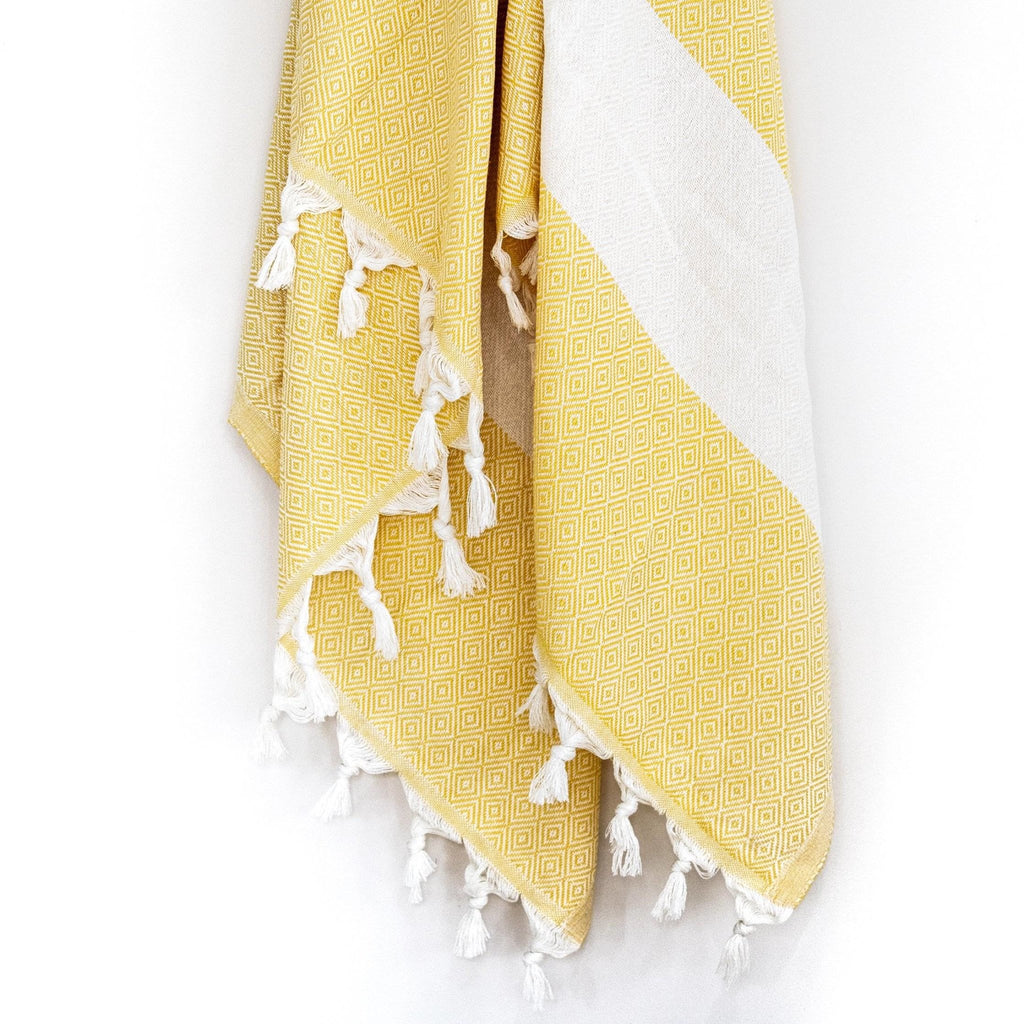 Pashtemal - Diamond Pattern In Sunshine Yellow - Near East Imports