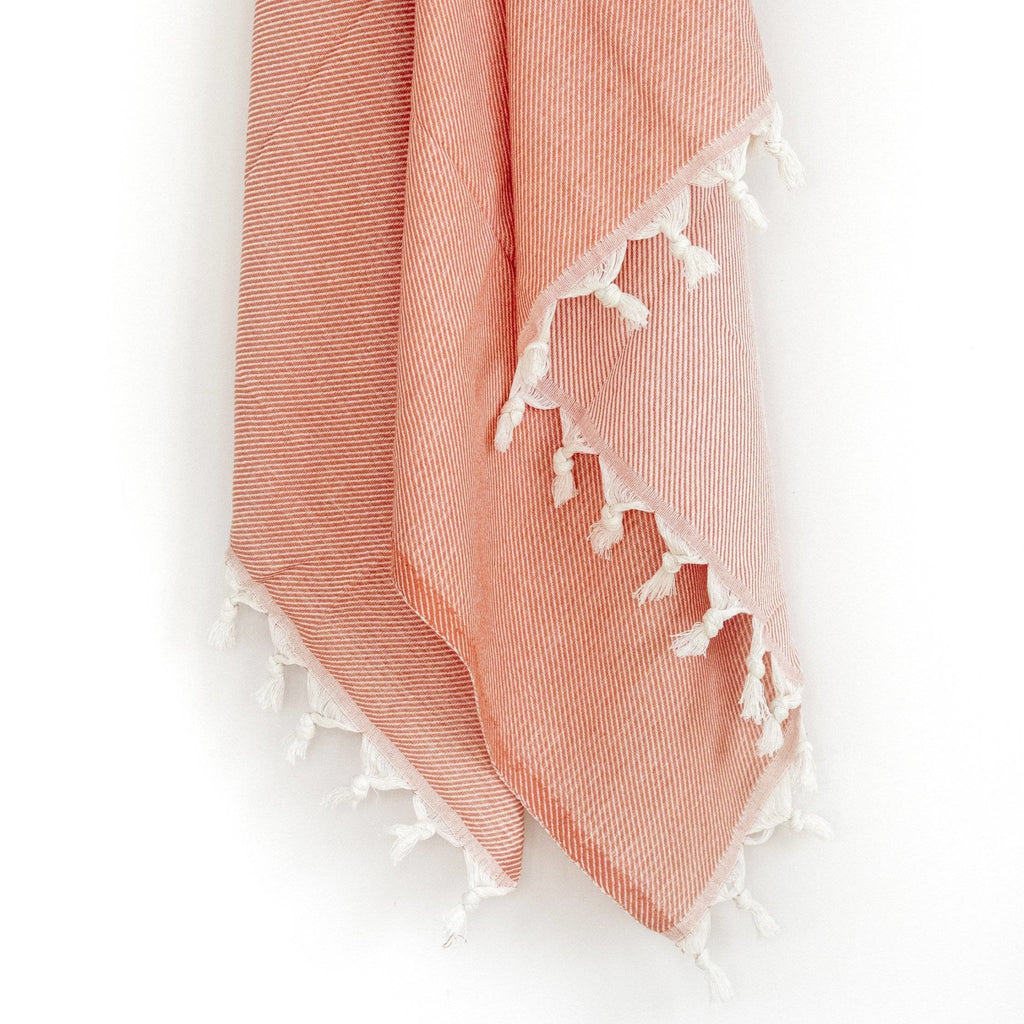 Pashtemal - Pin Striped Tangerine - Near East Imports