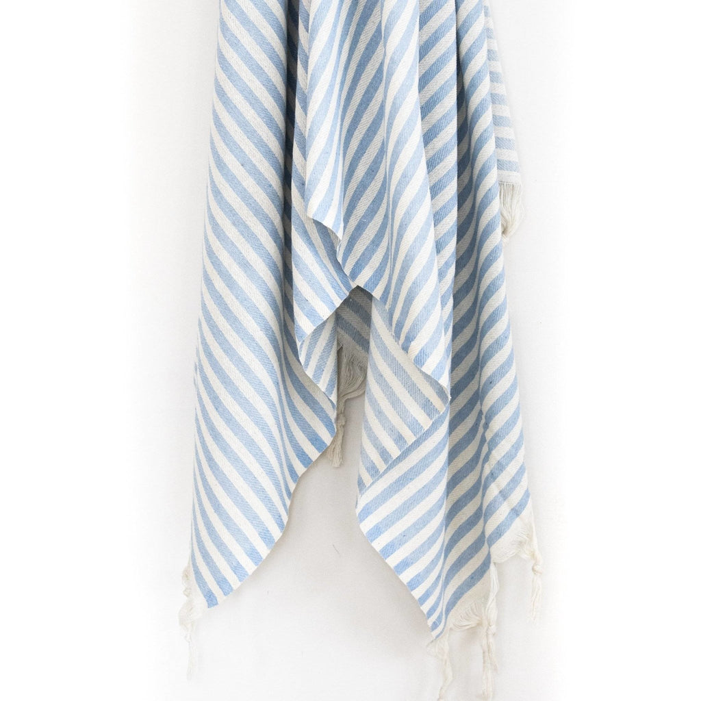 Pashtemal - Striped in Baby Blue - Near East Imports