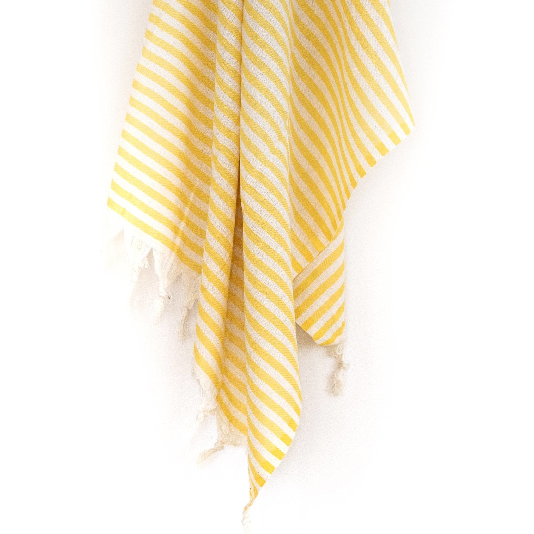 Pashtemal - Striped in Sunshine Yellow - Near East Imports