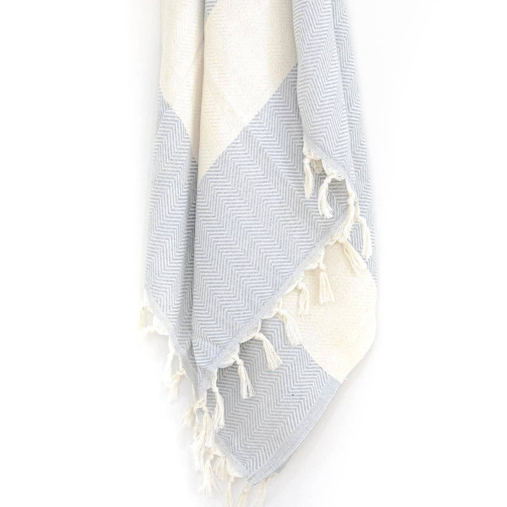 Peshtemal - Herringbone in Gray - Near East Imports