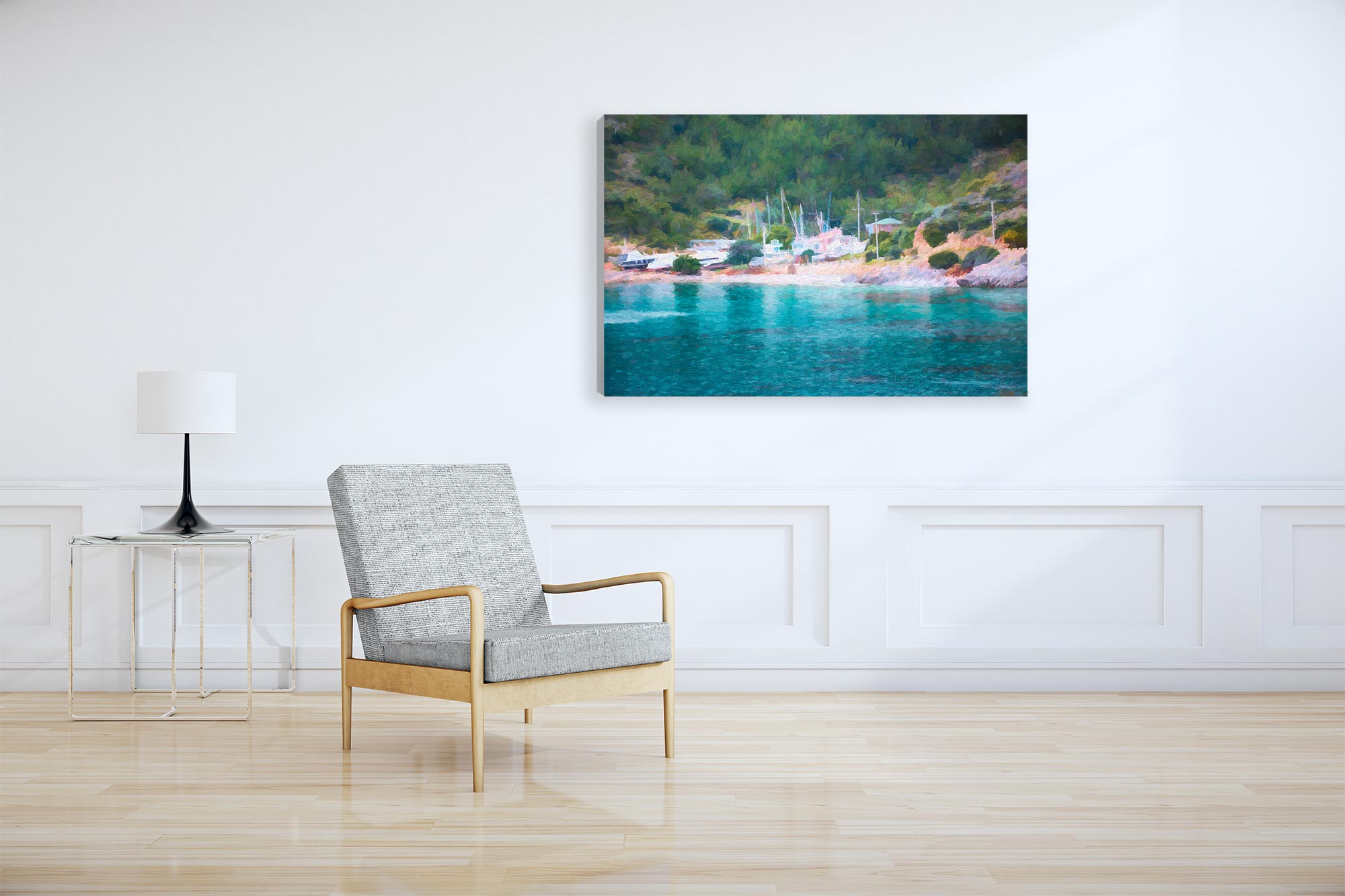 Shipyard Canvas Print (Frame not Included)