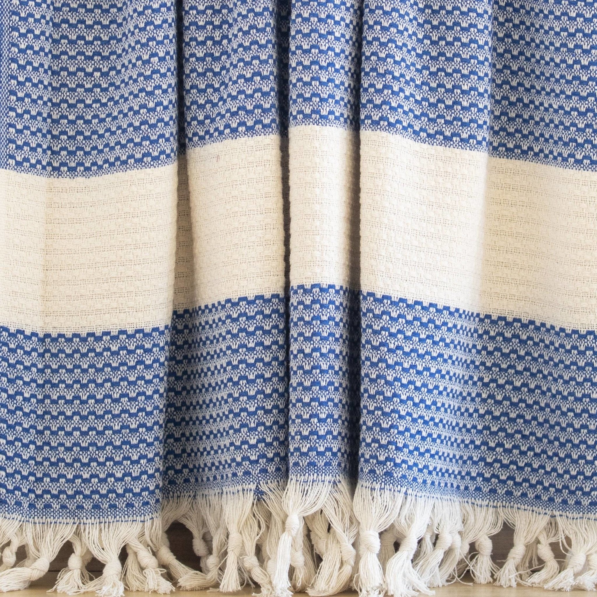 The Comfort Weave Blanket in Bright Blue - Near East Imports