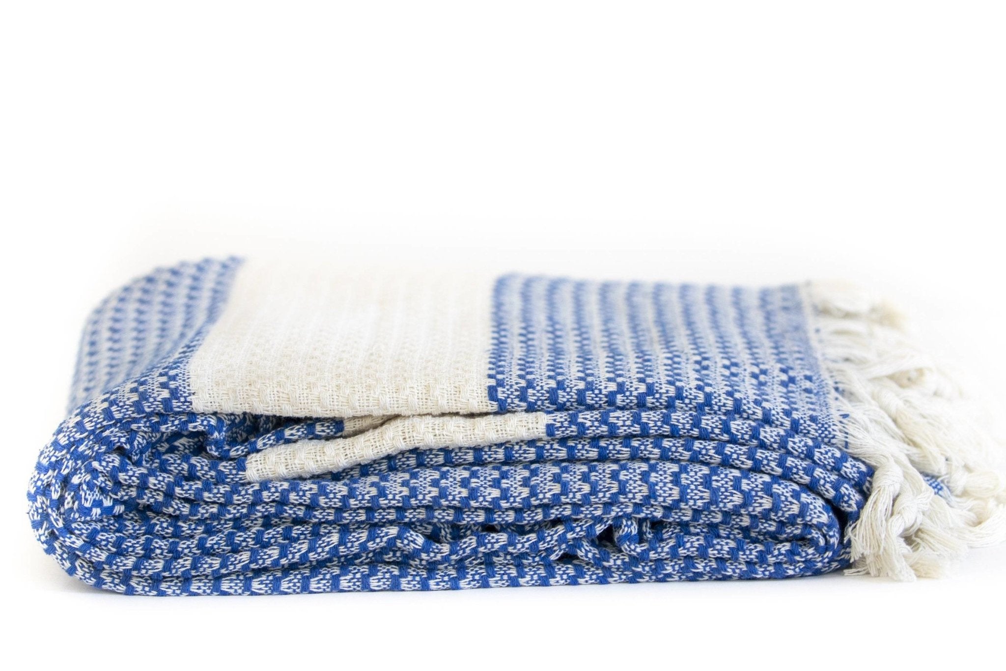 The Comfort Weave Blanket in Bright Blue - Near East Imports