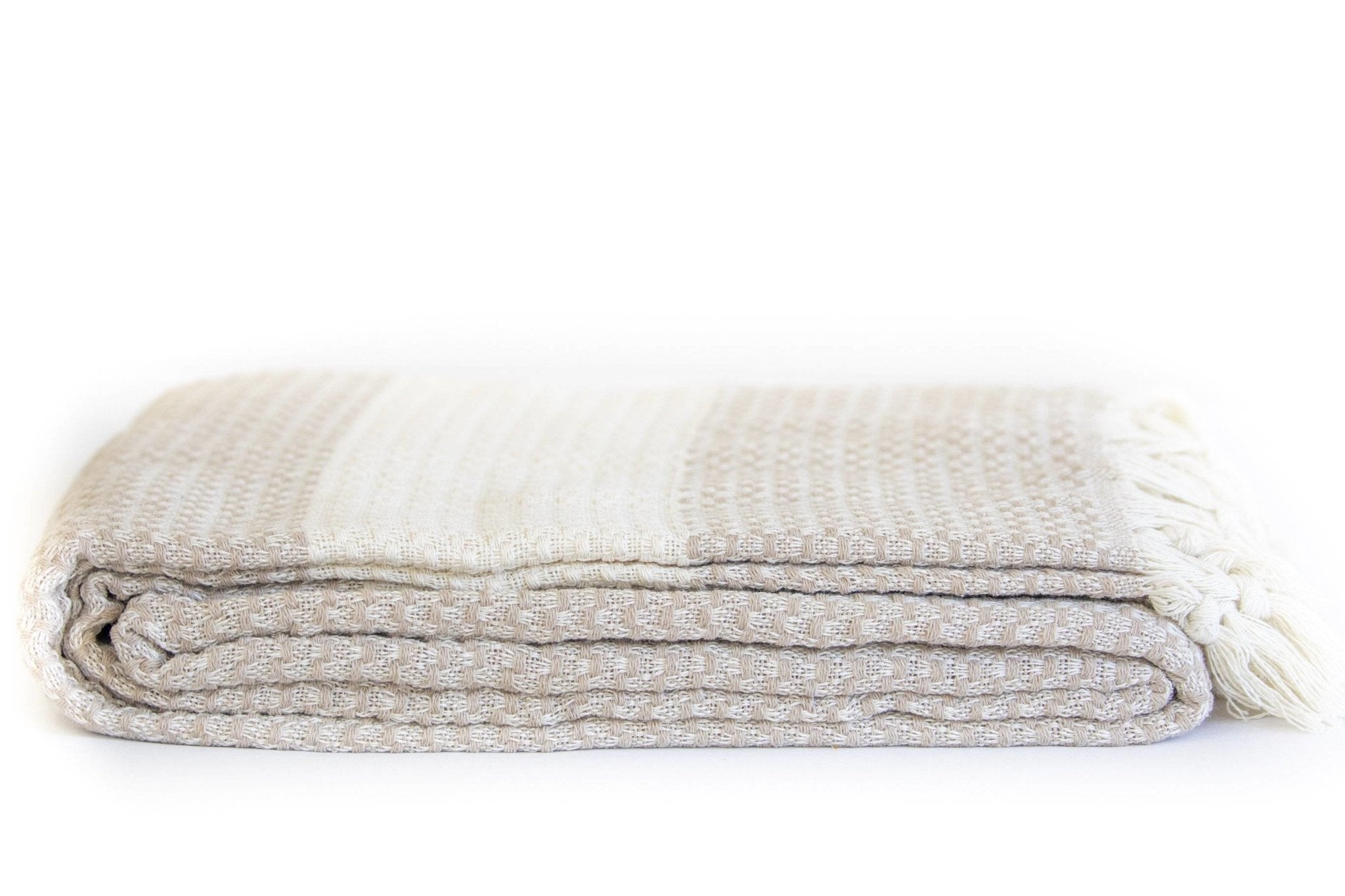 The Comfort Weave Blanket in Cream - Near East Imports