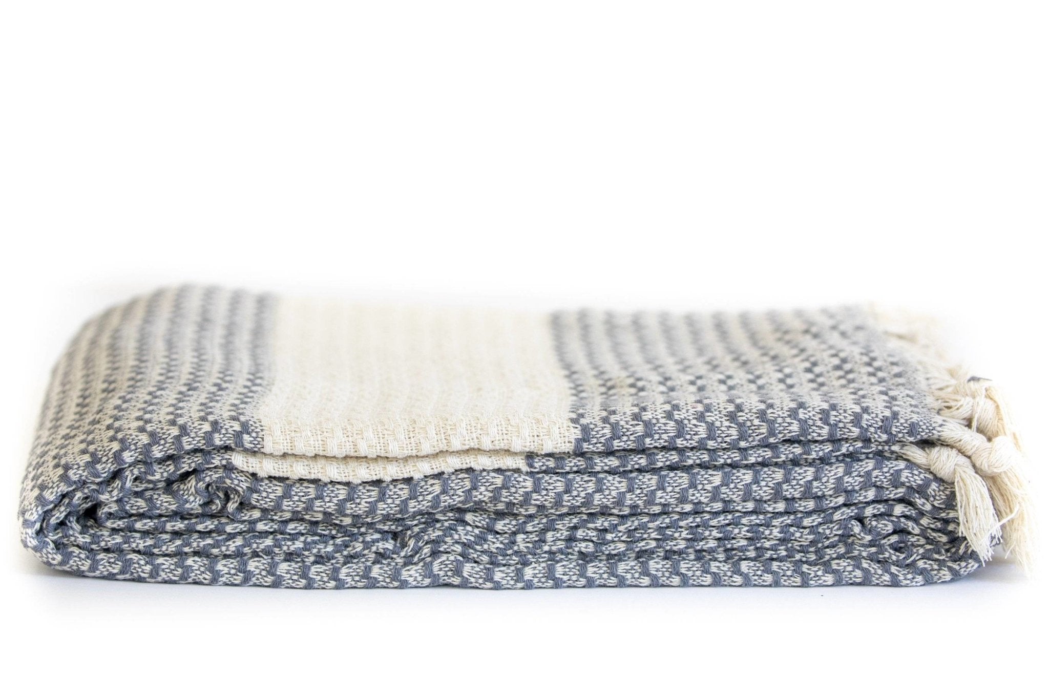 The Comfort Weave Blanket in Dark Gray - Near East Imports