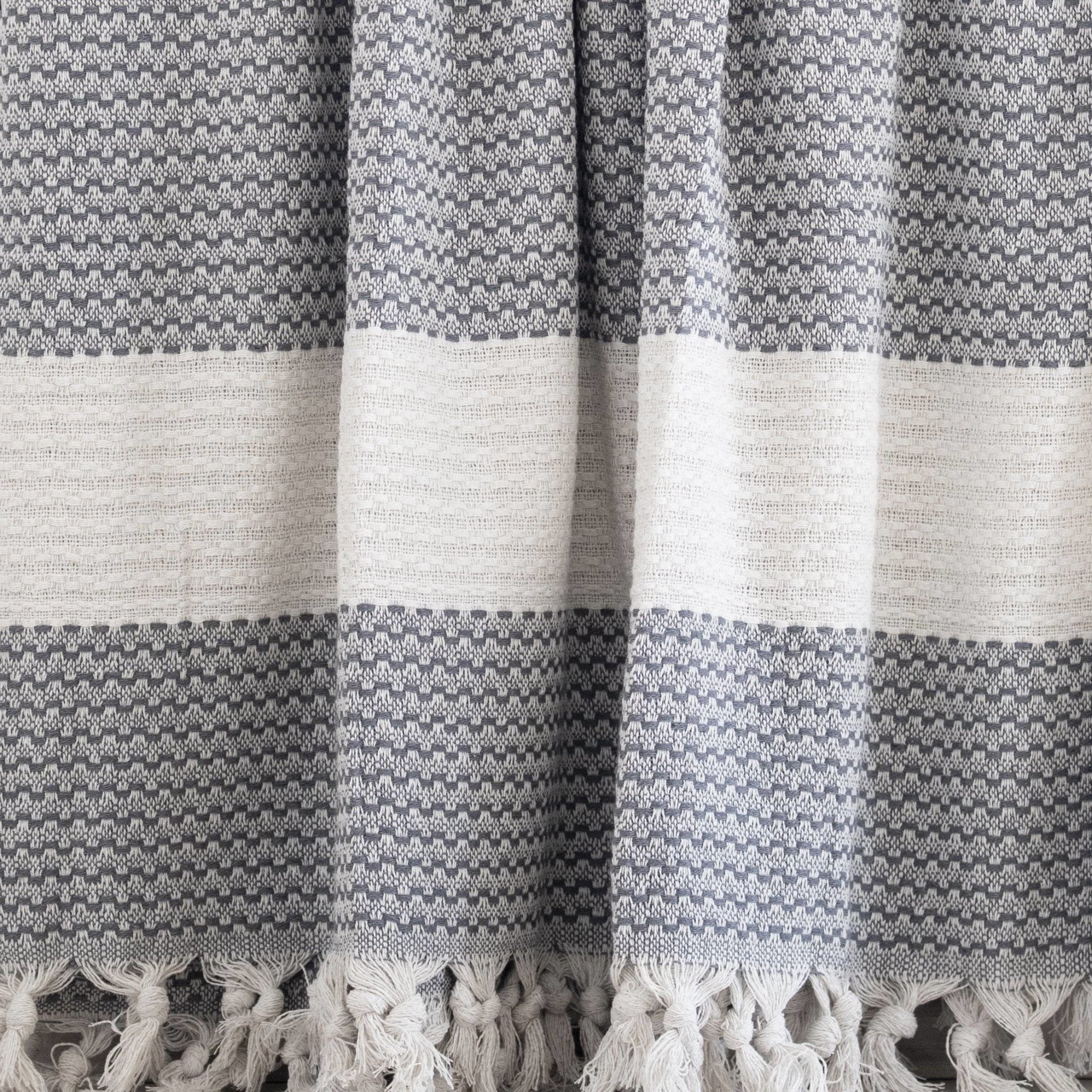 The Comfort Weave Blanket in Dark Gray - Near East Imports